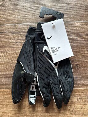 Nike Superbad 6.0 Football Receiver Gloves Black/White Size Small NWT Orig $60
